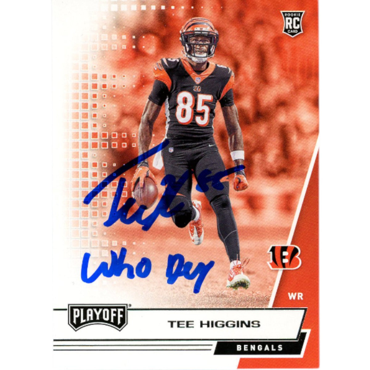 Tee Higgins Cincinnati Bengals Signed Card - Panini Playoff 210 Who Dey Beckett Beckett-Powers Sports Memorabilia