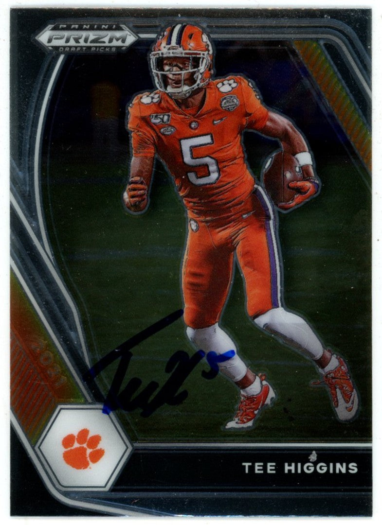 Tee Higgins 2021 Panini Prizm #60 Trading Signed Card-Powers Sports Memorabilia