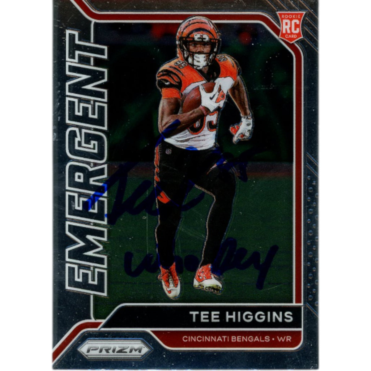Tee Higgins Cincinnati Bengals Signed Card - Panini Prizm Emergent Who Dey Beckett Beckett-Powers Sports Memorabilia