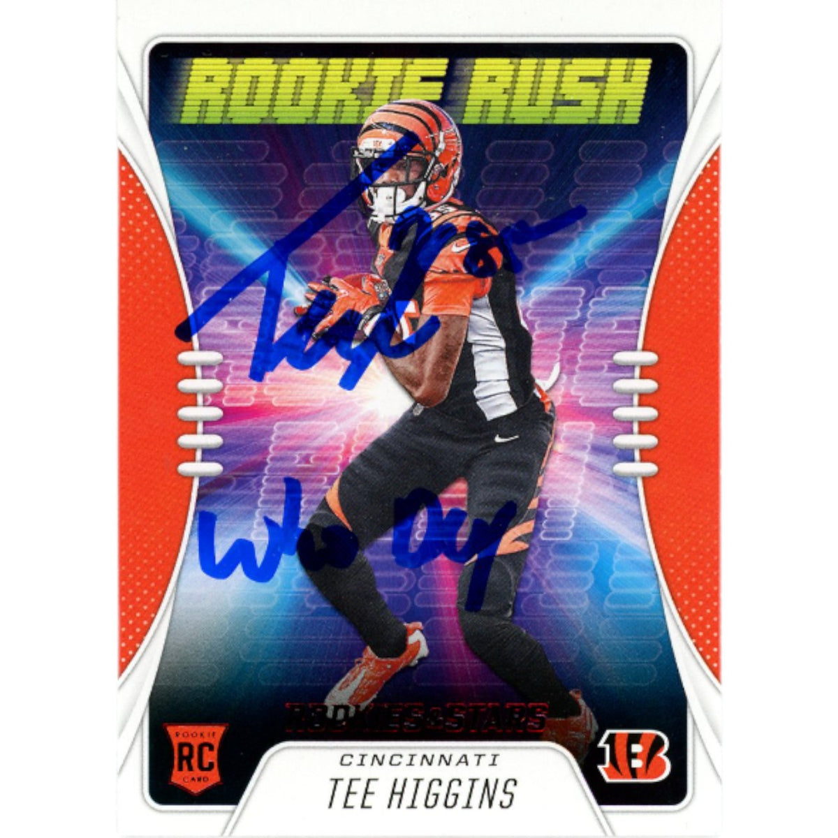 Tee Higgins Cincinnati Bengals Signed Card - Rookies and Stars Who Dey Beckett Beckett-Powers Sports Memorabilia