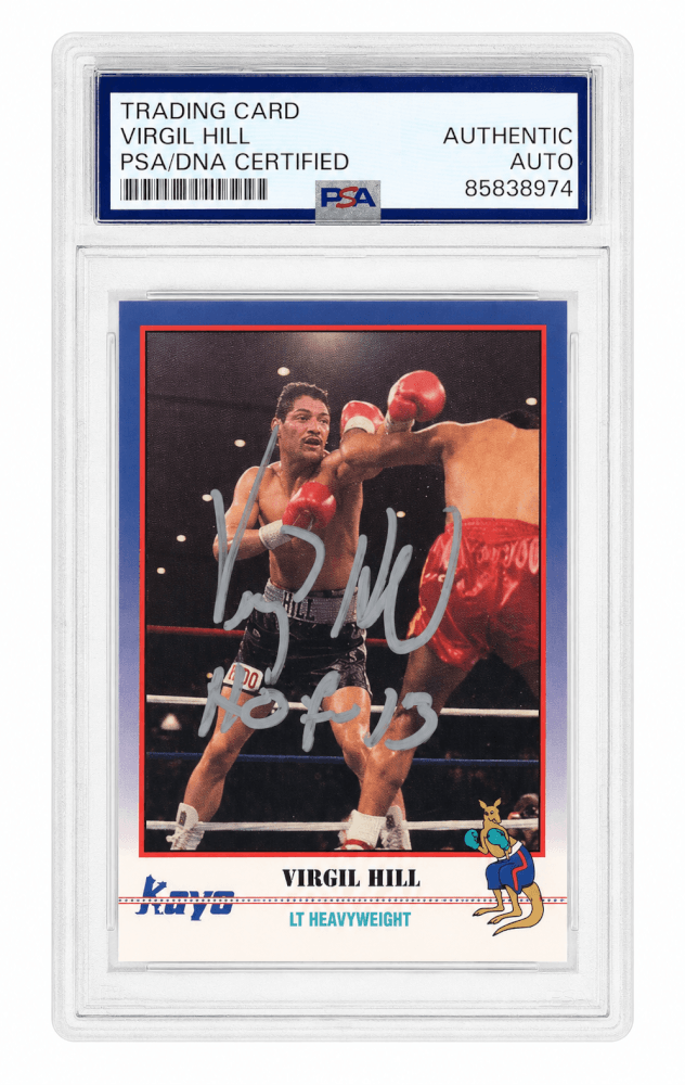 Virgil Hill Autographed 1991 Kayo Boxing Trading Card #101 with HOF'13 - (PSA Encapsulated)-Powers Sports Memorabilia