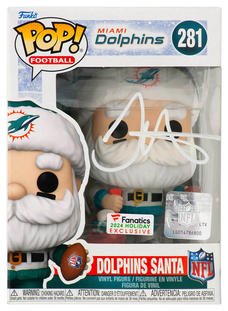 Tyreek Hill Autographed Miami Dolphins 'Santa' Funko Pop Doll #281-Powers Sports Memorabilia