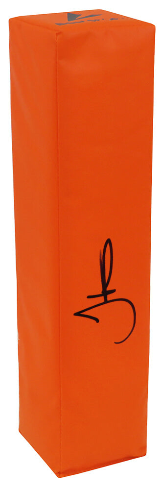 Tyreek Hill Autographed Orange Football Endzone Pylon-Powers Sports Memorabilia