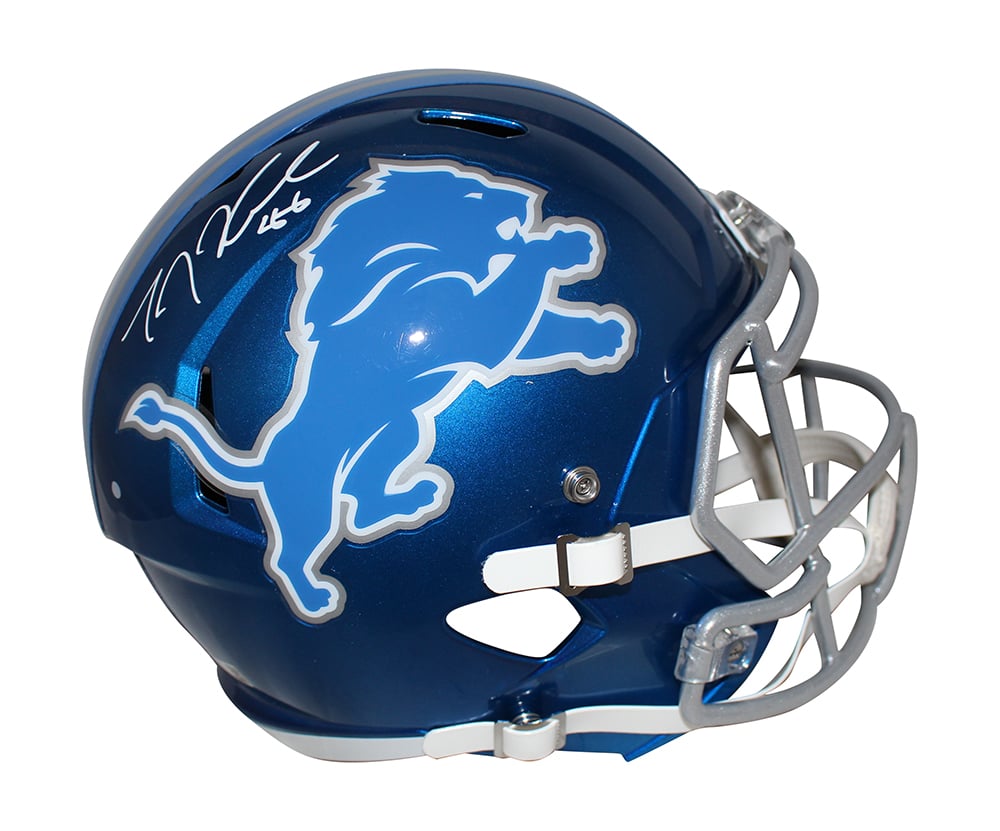 TJ Hockenson Detroit Lions F/S Flash Speed Signed Helmet BAS-Powers Sports Memorabilia