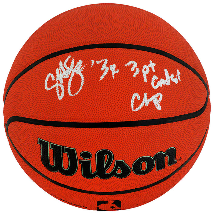 Craig Hodges Autographed Wilson Indoor/Outdoor NBA Basketball with 3x 3-PT Contest Champ-Powers Sports Memorabilia