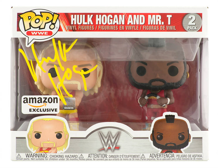 Hulk Hogan Autographed WWE Hulk Hogan And Mr. T Funko Pop Doll-Powers Sports Memorabilia