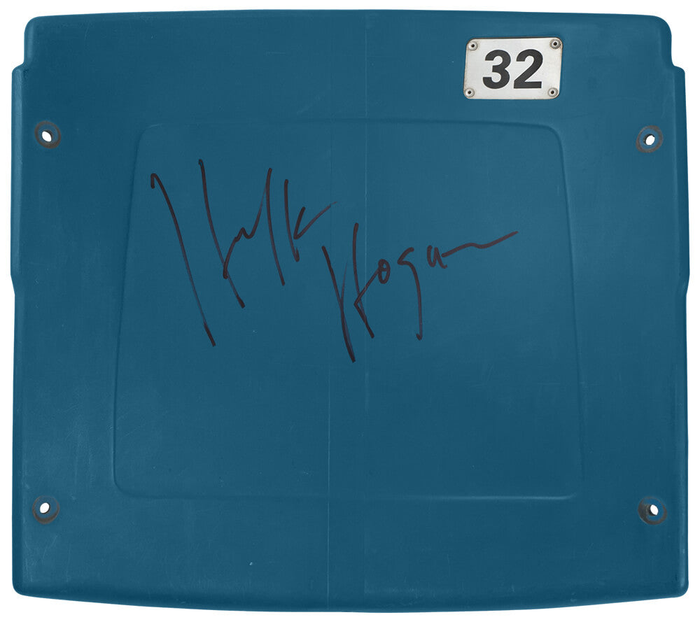 Hulk Hogan Autographed Detroit Silverdome Blue Stadium Seatback