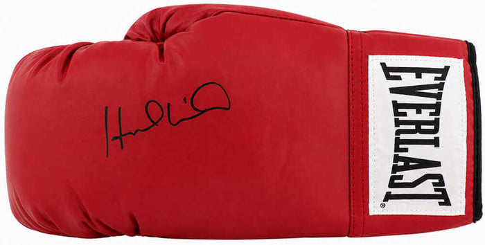 Evander Holyfield Autographed Everlast Red Boxing Glove-Powers Sports Memorabilia