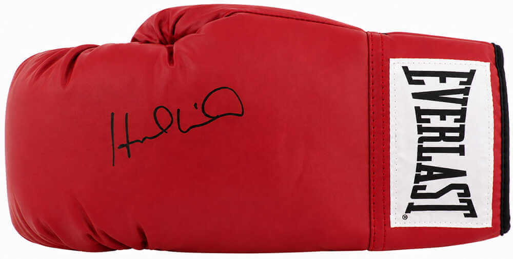 Evander Holyfield Autographed Everlast Red Boxing Glove-Powers Sports Memorabilia