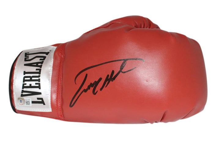 Larry Holmes Signed Red Right Boxing Glove – Beckett Authenticated-Powers Sports Memorabilia