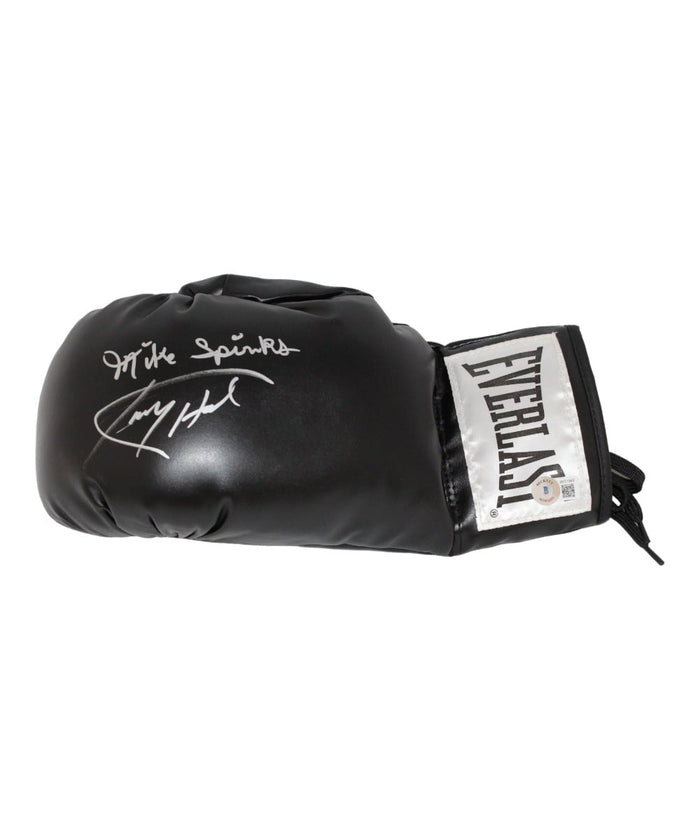 Larry Holmes & Michael Spinks Signed Red Right Boxing Glove – Beckett Authenticated-Powers Sports Memorabilia
