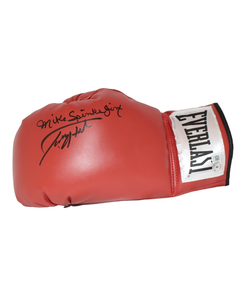 Larry Holmes Red Left Signed Boxing Glove – Beckett Authenticated-Powers Sports Memorabilia