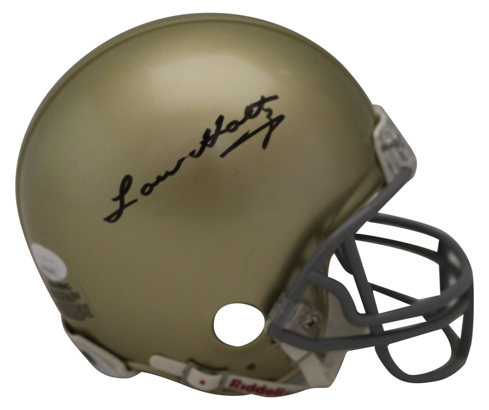Lou Holtz Signed Notre Dame Fighting Irish VSR4 Mini Helmet – JSA Authenticated-Powers Sports Memorabilia