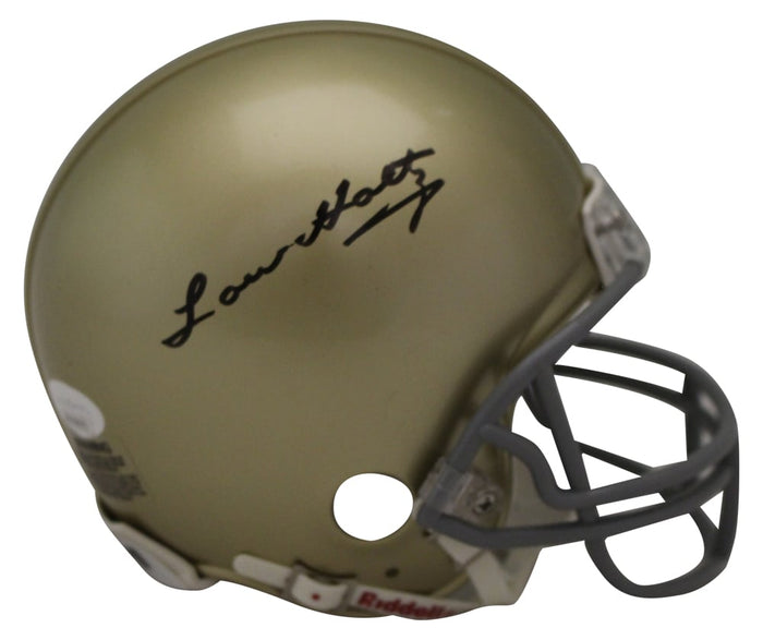 Lou Holtz Signed Notre Dame Fighting Irish VSR4 Mini Helmet – JSA Authenticated-Powers Sports Memorabilia