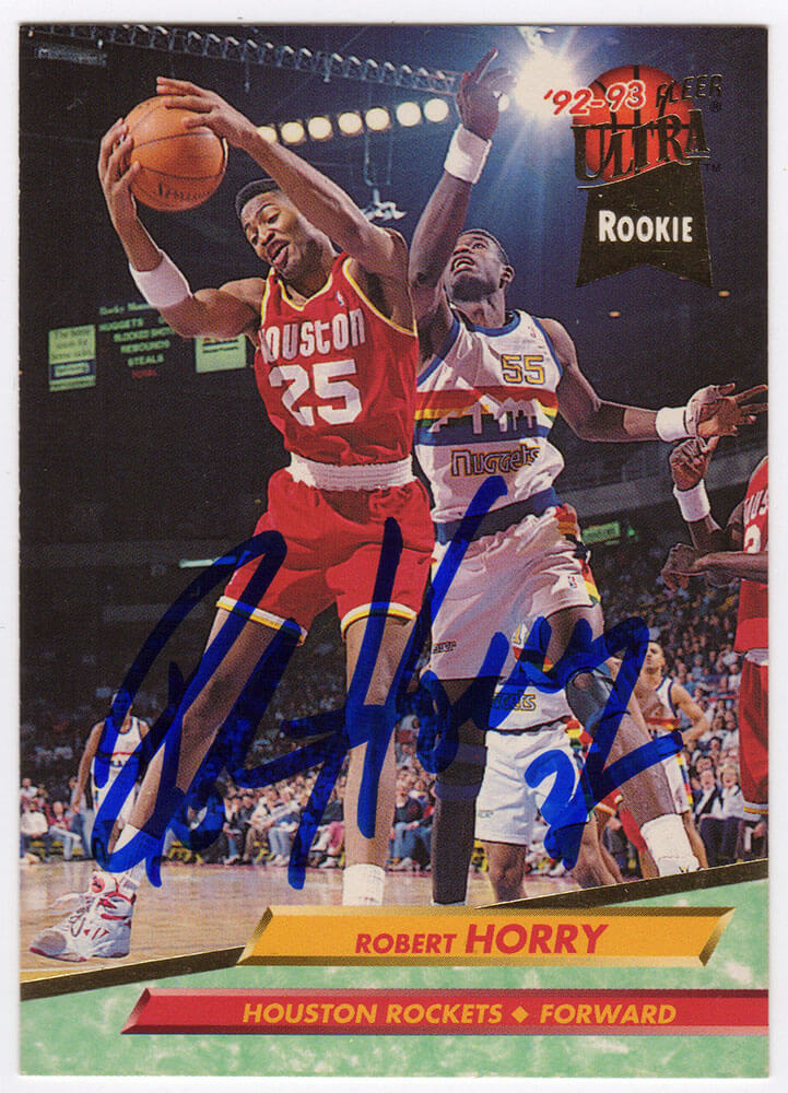 Robert Horry Autographed Houston Rockets 1992 Fleer Ultra Rookie Basketball Card #271-Powers Sports Memorabilia