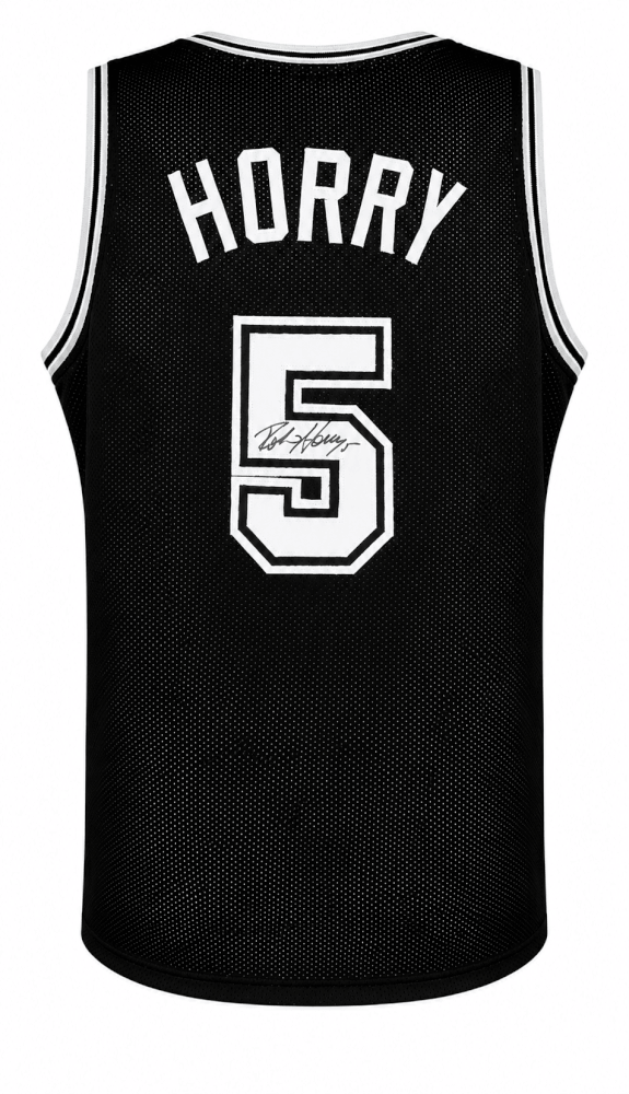Robert Horry Autographed Black Custom Basketball Jersey-Powers Sports Memorabilia