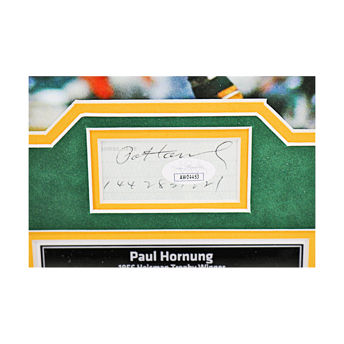 Paul Hornung Green Bay Packers Signed Framed Cut Collage (JSA COA)-Powers Sports Memorabilia