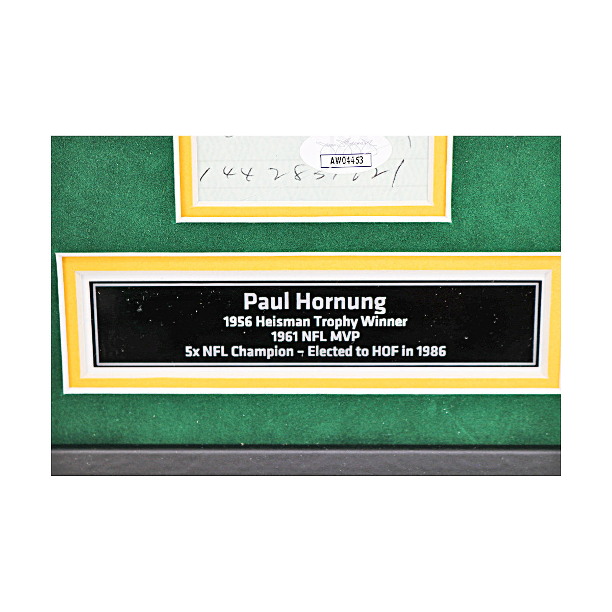 Paul Hornung Green Bay Packers Signed Framed Cut Collage (JSA COA)-Powers Sports Memorabilia