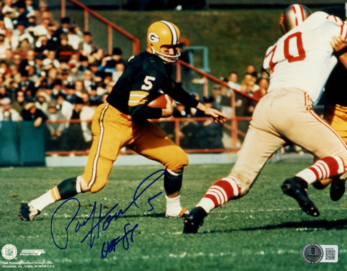 Paul Hornung Green Bay Packers Signed 8x10 Photo - HOF Beckett Beckett-Powers Sports Memorabilia