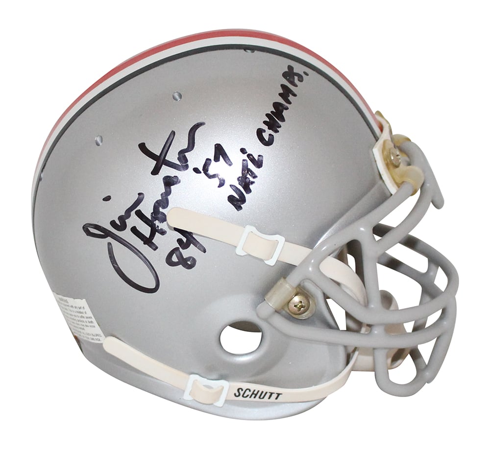 Houston Clark & Schafrath Ohio State Buckeyes Signed Mini Helmet - Schutt JSA JSA-Powers Sports Memorabilia