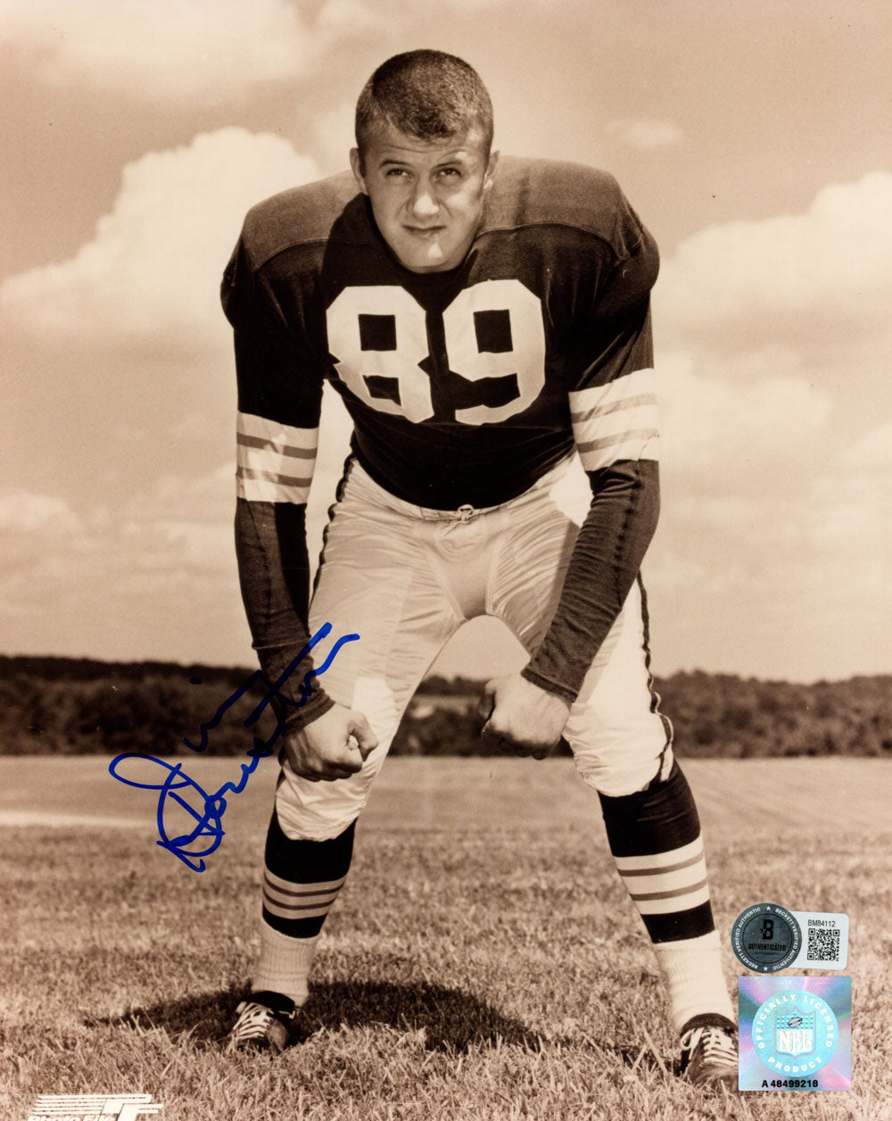Jim Houston Cleveland Browns Signed 8x10 Photo - Beckett Beckett-Powers Sports Memorabilia