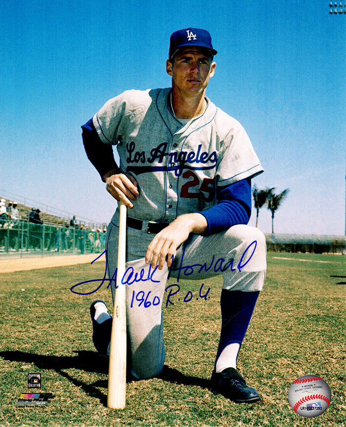 Frank Howard Autographed Los Angeles Dodgers Kneel Pose 8x10 Photo with 1960 ROY-Powers Sports Memorabilia