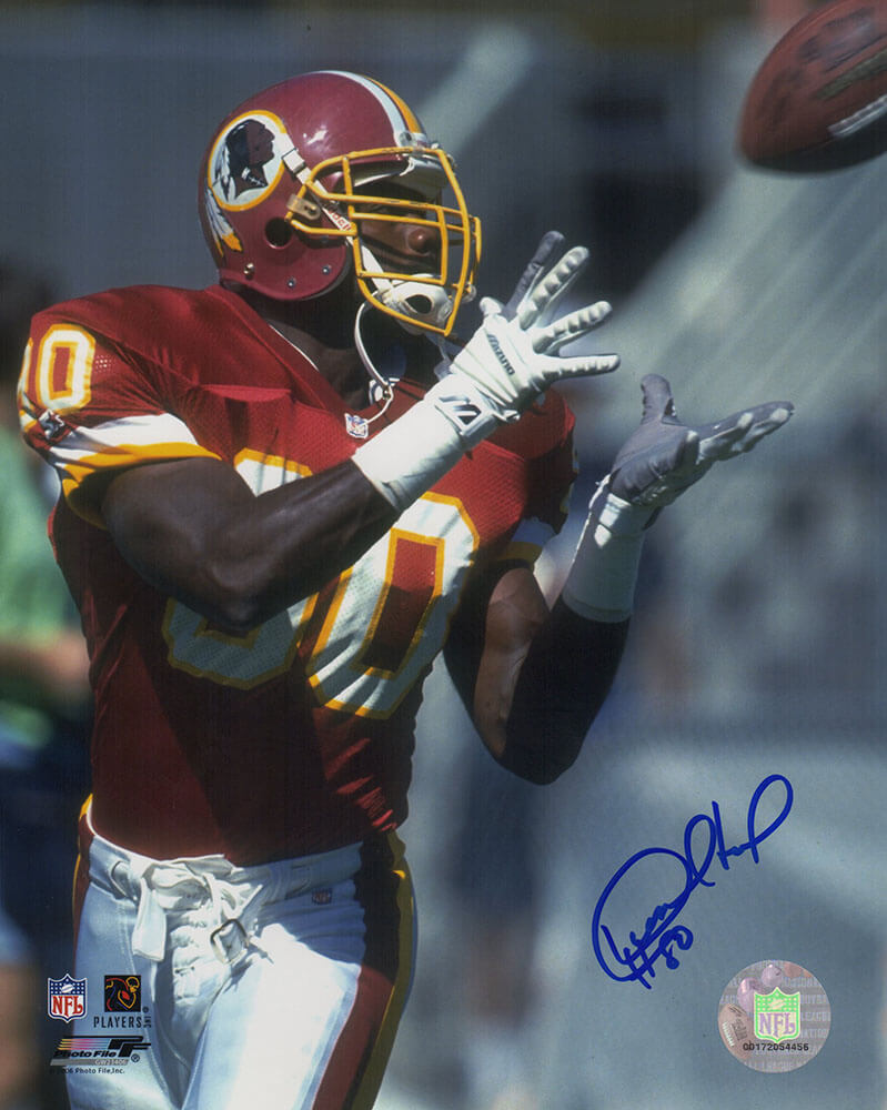 Desmond Howard Autographed Washington Football Team Jersey Catching-Powers Sports Memorabilia