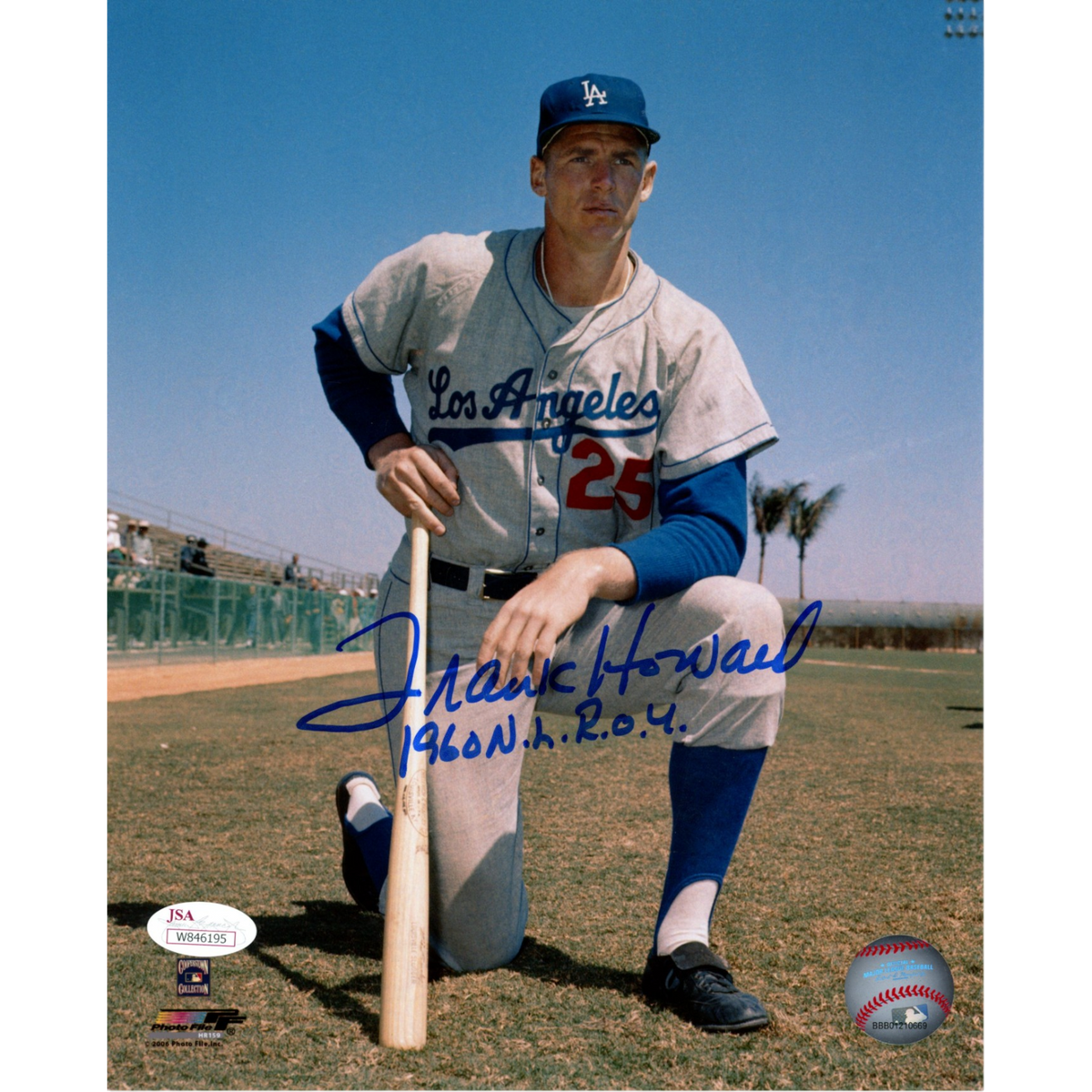 Frank Howard Los Angeles Dodgers Signed 8x10 Photo - 1960 NL ROY JSA JSA-Powers Sports Memorabilia