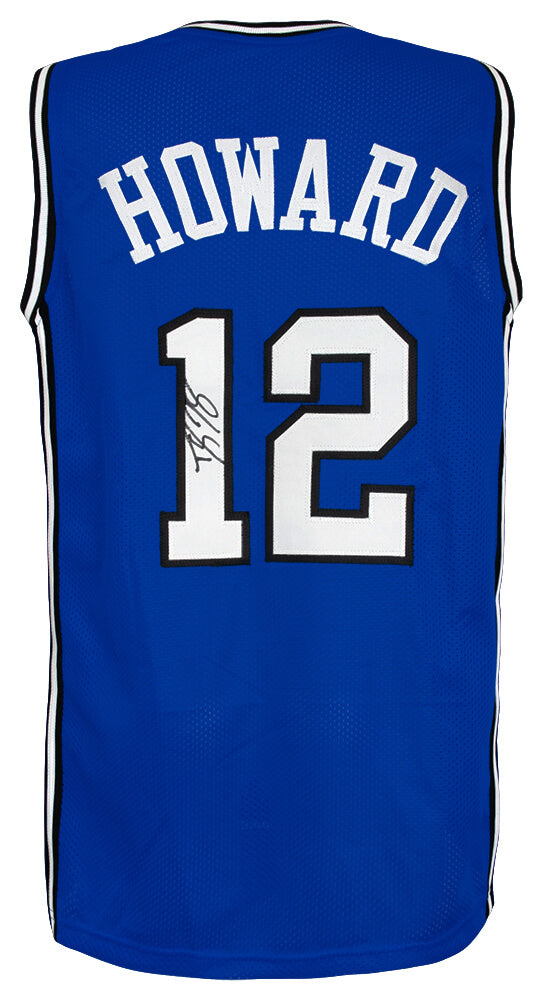 Dwight Howard Autographed Blue Custom Basketball Jersey-Powers Sports Memorabilia