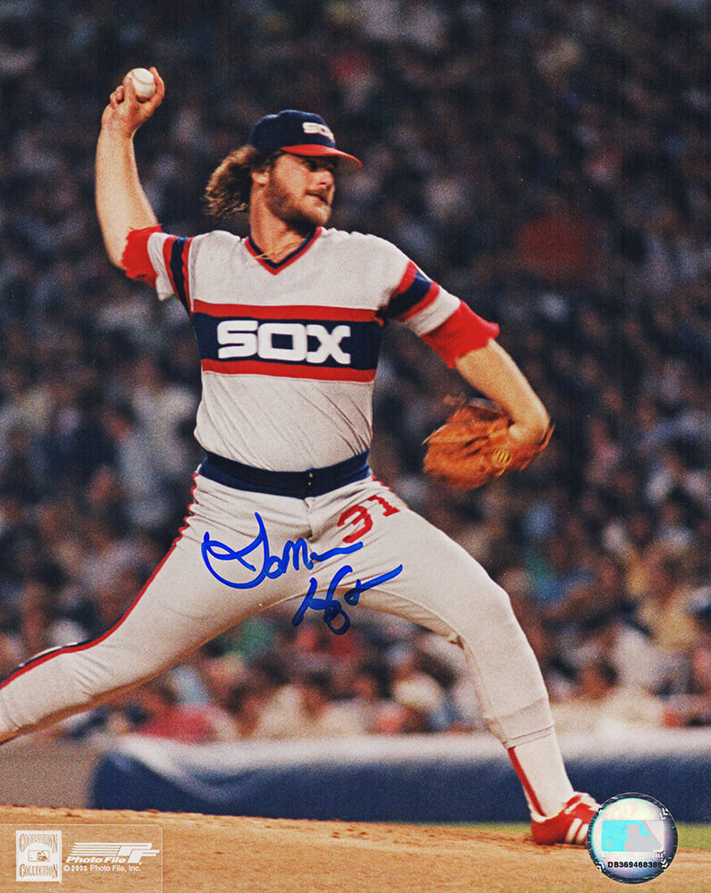 Lamarr Hoyt Autographed Chicago White Sox Pitching Action 8x10 Photo-Powers Sports Memorabilia