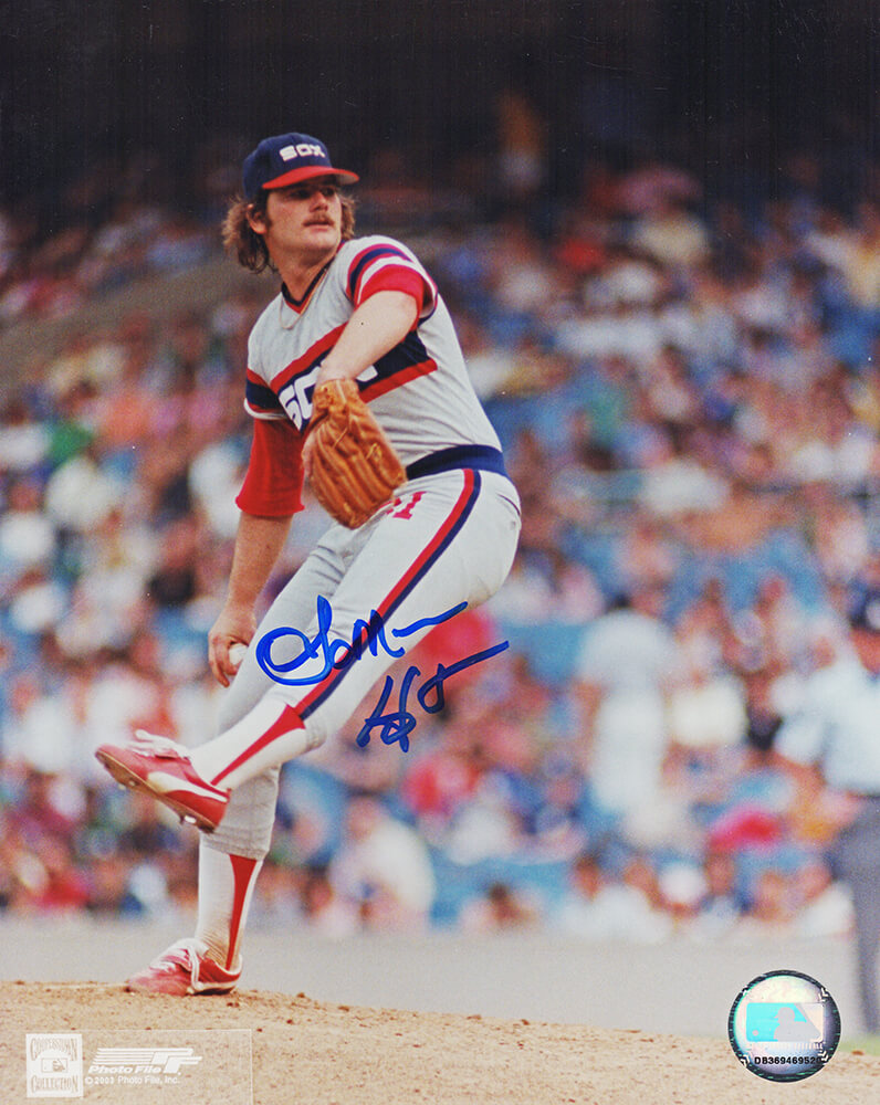 Lamarr Hoyt Autographed Chicago White Sox Pitching Wind Up Action 8x10 Photo-Powers Sports Memorabilia