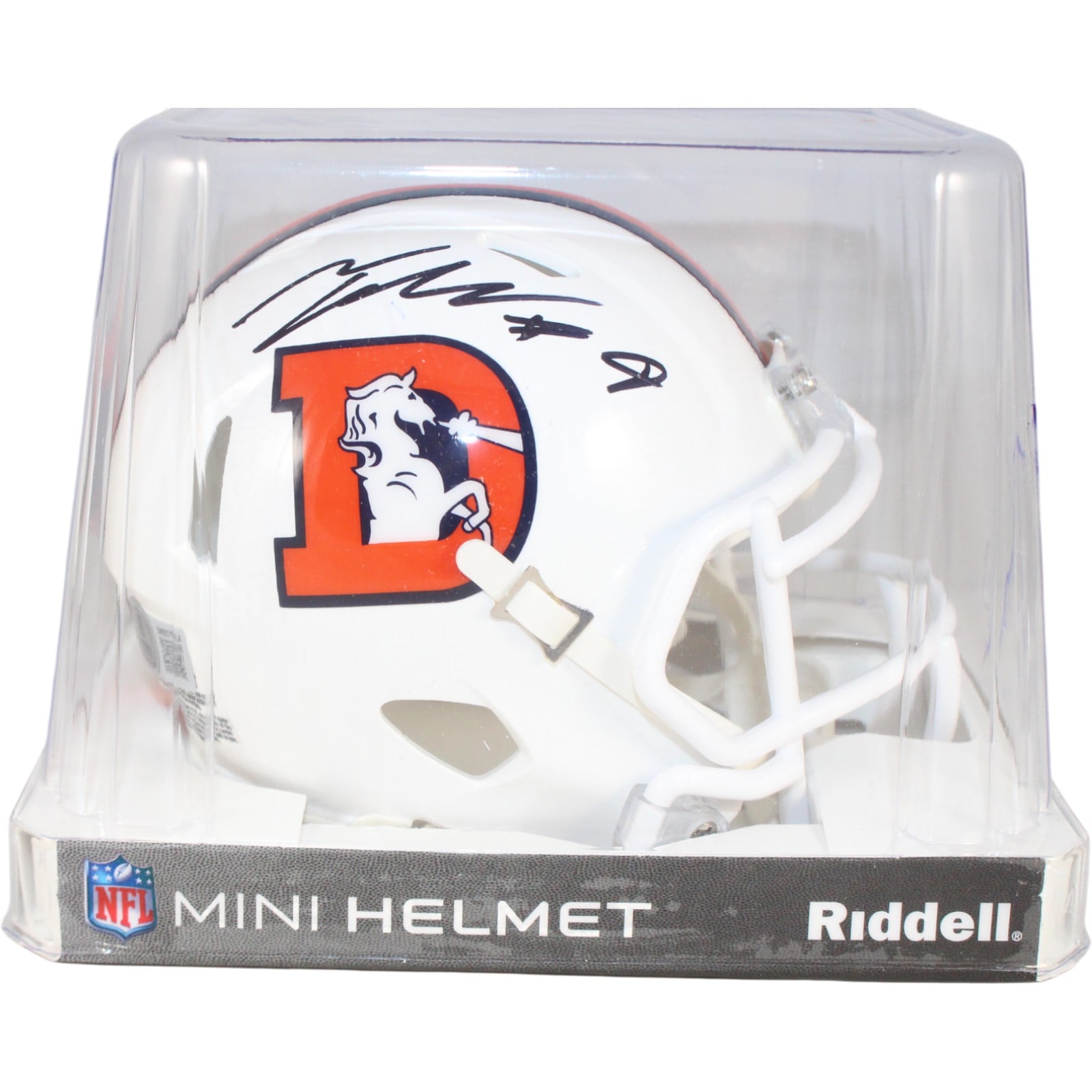 Talanoa Hufanga Signed Denver Broncos 23 Alt Mini Helmet Beckett WIT-Powers Sports Memorabilia