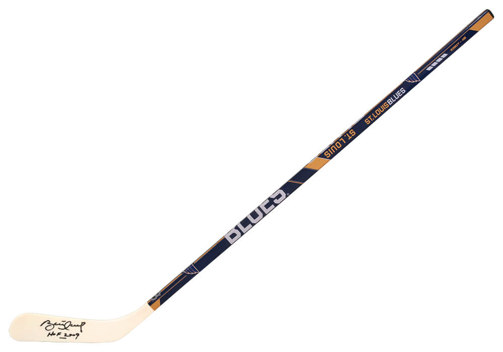 Brett Hull St. Louis Blues Autographed Franklin Logo 48 Inch Full Size-Powers Sports Memorabilia