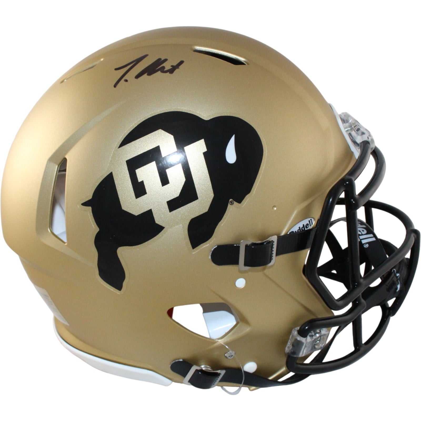 Travis Hunter Signed Colorado Buffaloes Authentic Helmet Beckett WIT-Powers Sports Memorabilia