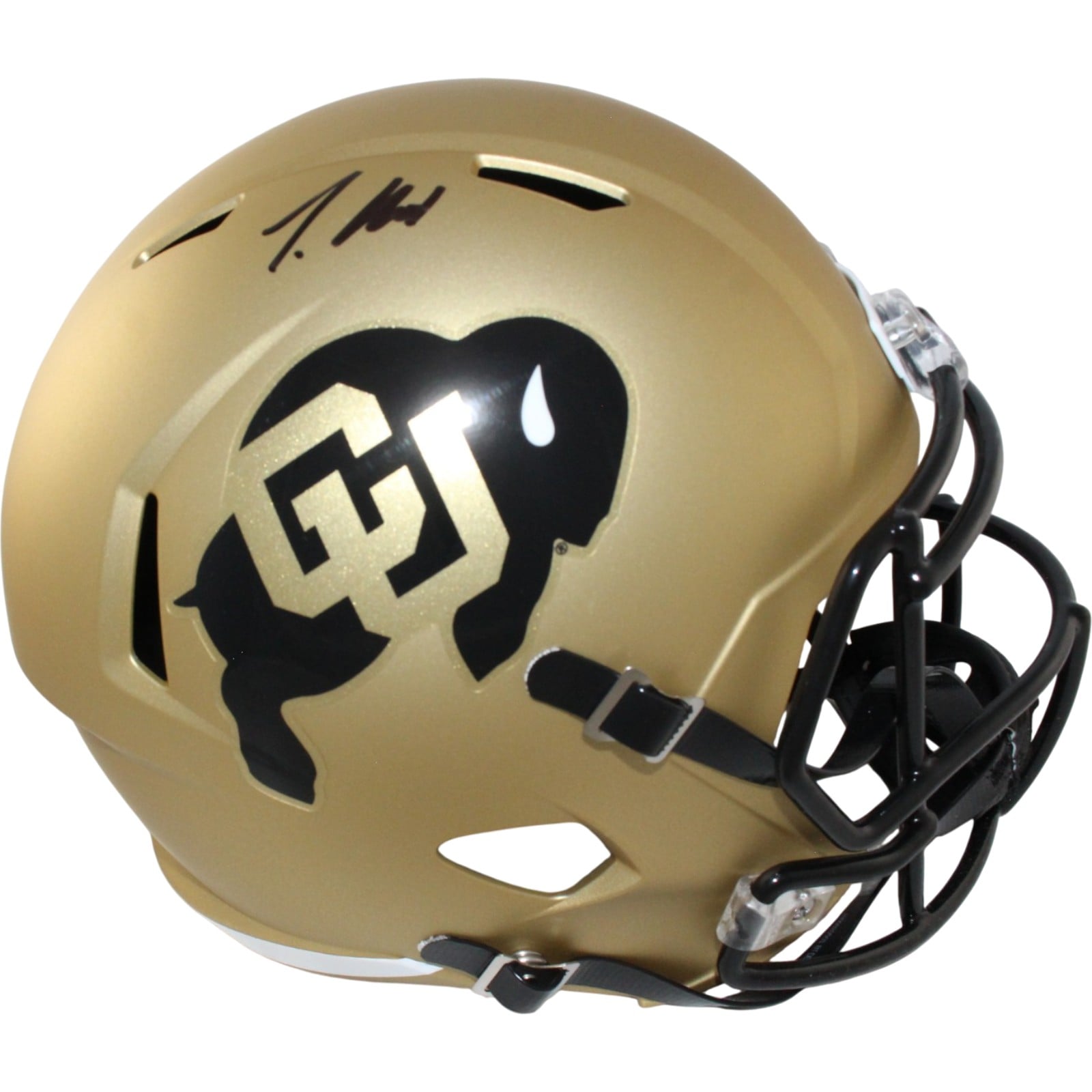 Travis Hunter Signed Colorado Buffaloes Full-Size Helmet – Beckett Witness Authenticated-Powers Sports Memorabilia