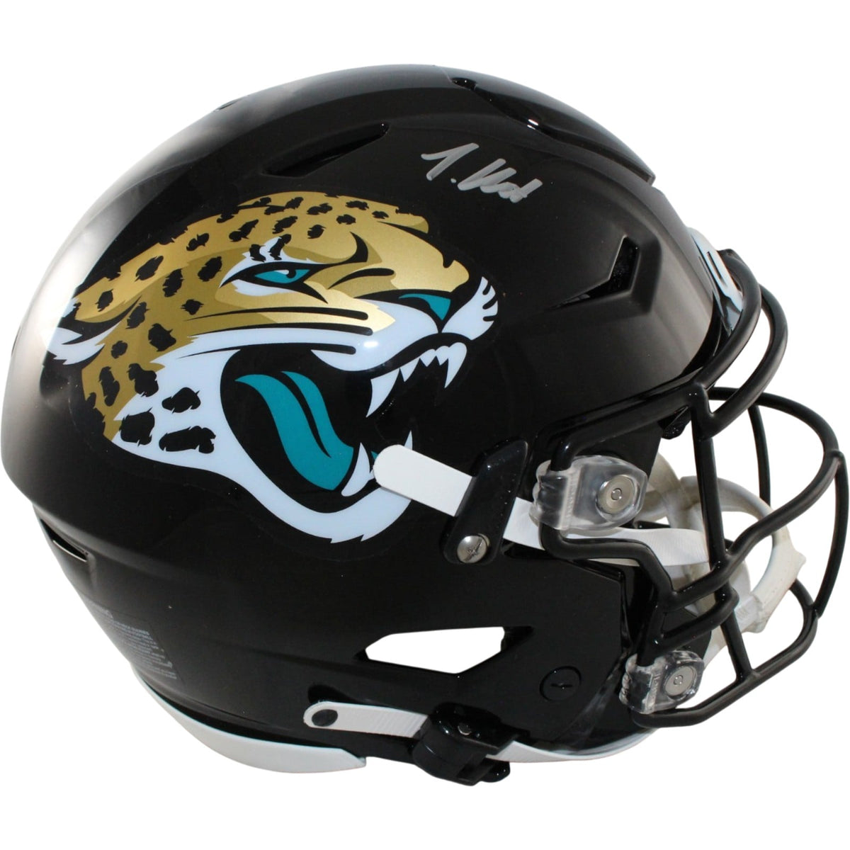 Travis Hunter Signed Jacksonville Jaguars SpeedFlex Helmet Beckett W