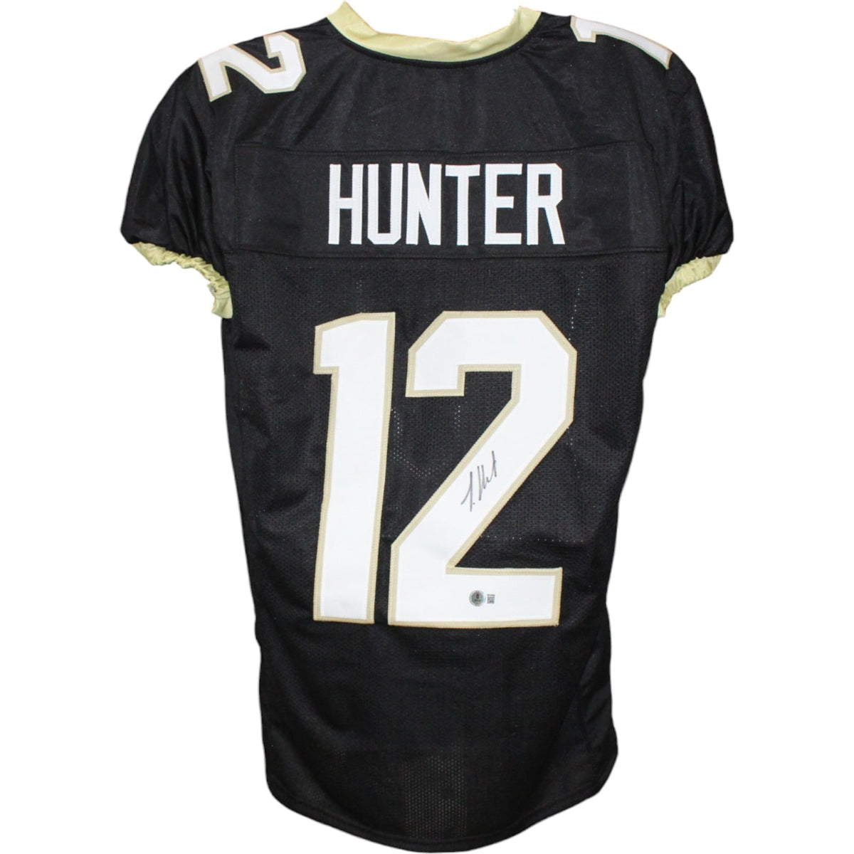 Travis Hunter Signed College Style XL Black Jersey – Beckett Witness Authenticated-Powers Sports Memorabilia