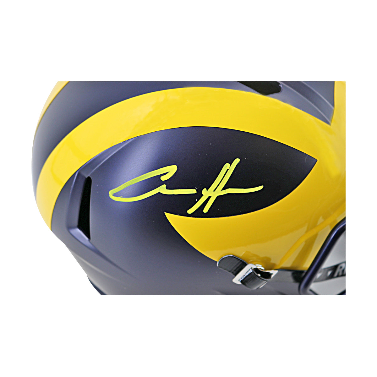 Aidan Hutchinson Michigan Signed Riddell Full Size Replica Speed Helmet (Beckett Auth)-Powers Sports Memorabilia