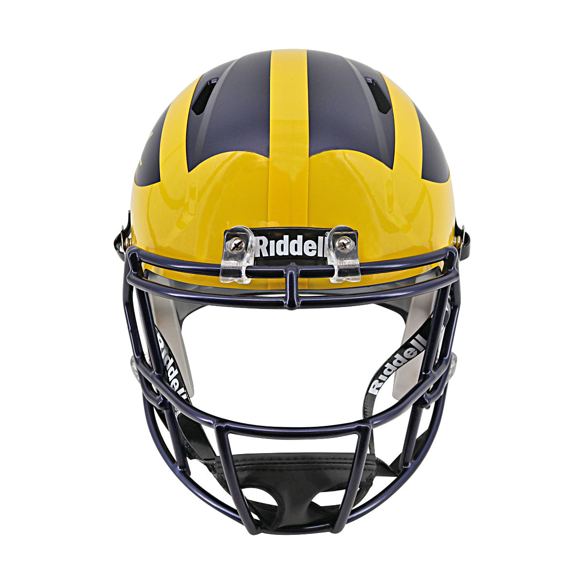 Aidan Hutchinson Michigan Signed Riddell Full Size Replica Speed Helmet (Beckett Auth)-Powers Sports Memorabilia