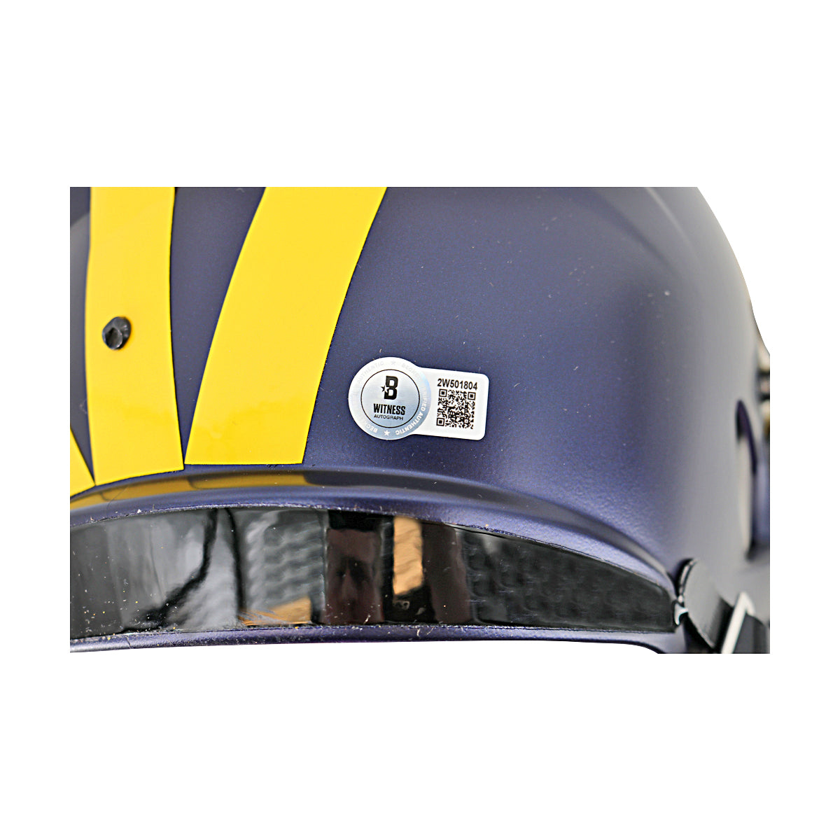Aidan Hutchinson Michigan Signed Riddell Full Size Replica Speed Helmet (Beckett Auth)-Powers Sports Memorabilia