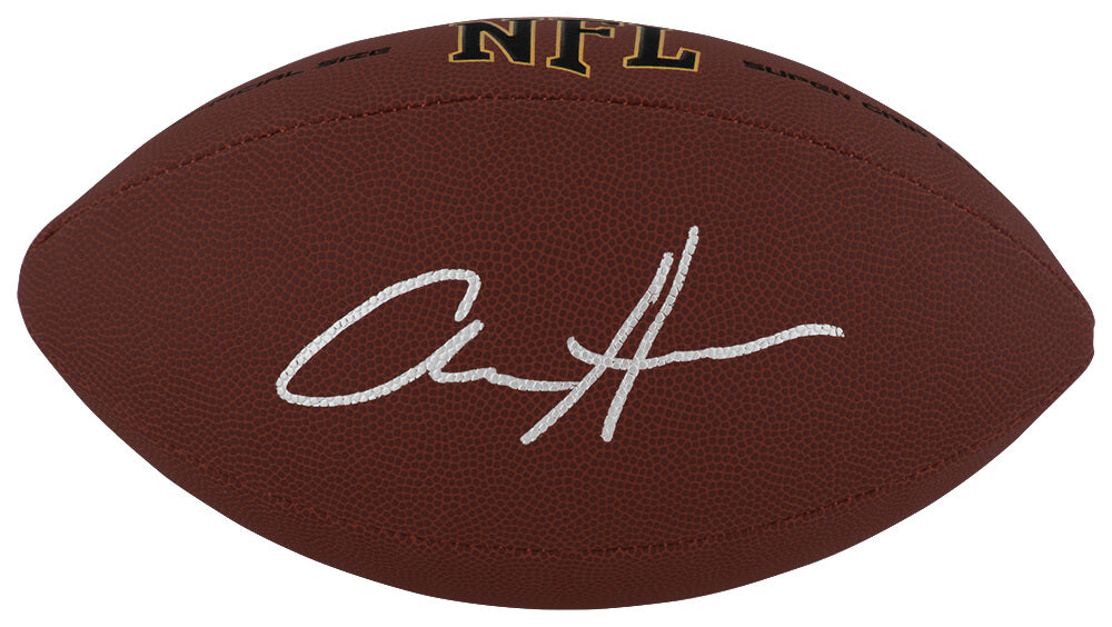 Aidan Hutchinson Autographed Wilson Super Grip Full Size NFL Football-Powers Sports Memorabilia