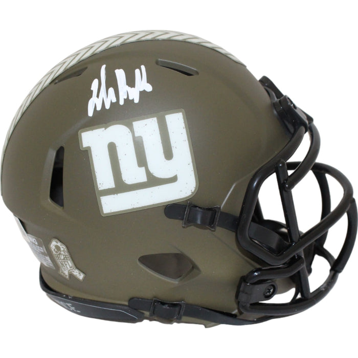 Jalin Hyatt Signed New York Giants Salute Mini Helmet – Beckett Authenticated-Powers Sports Memorabilia
