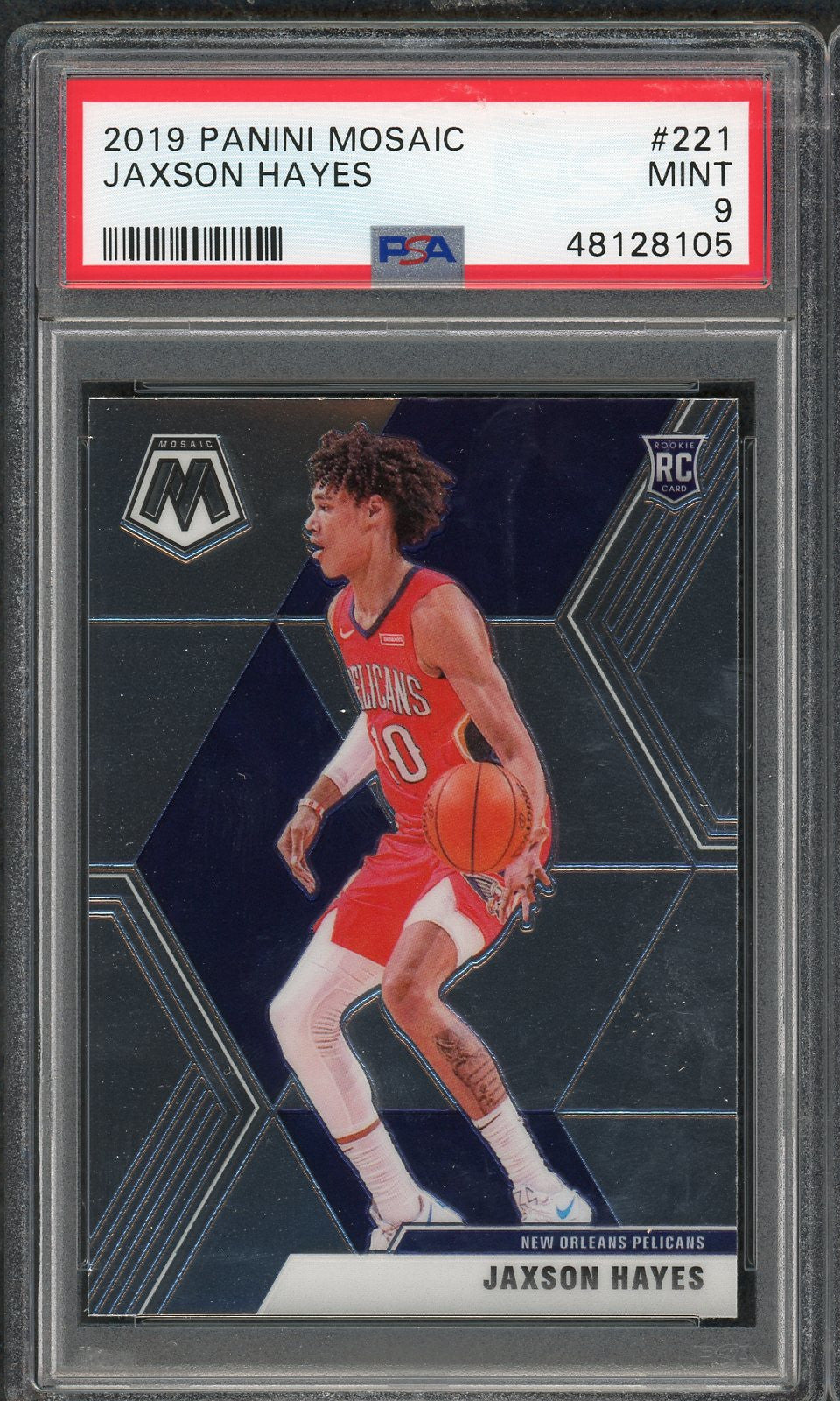 Jaxson Hayes 2019 Panini Mosaic Basketball Rookie Card RC #221 Graded PSA 9 MINT