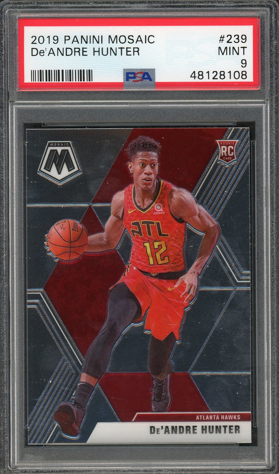 De&#39;Andre Hunter 2019 Panini Mosaic Basketball Rookie Card RC #239 Graded PSA 9 MINT-Powers Sports Memorabilia