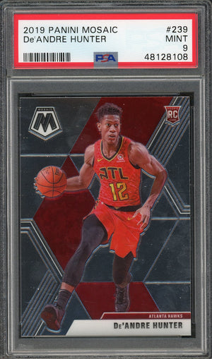 De'Andre Hunter 2019 Panini Mosaic Basketball Rookie Card RC #239 Graded PSA 9 MINT-Powers Sports Memorabilia