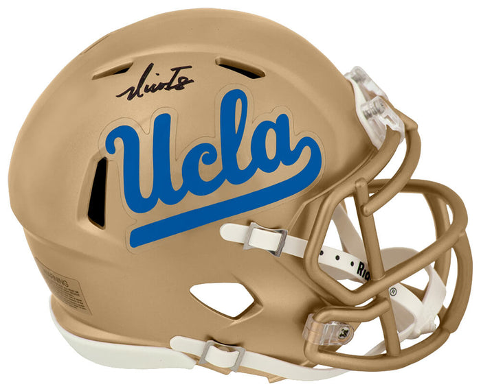Nico Iamaleava Autographed UCLA Bruins Riddell Speed Mini Helmet-Powers Sports Memorabilia