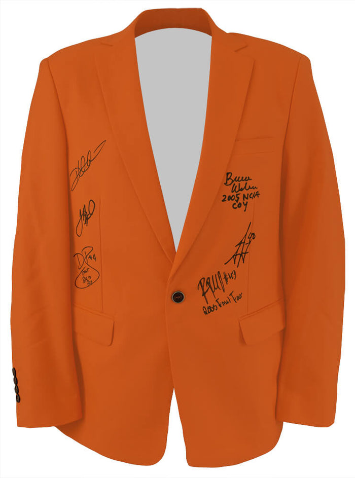 2005 Illinois Fighting Illini Team Autographed Orange Blazer Sport Coat Jacket with 6 Signatures, 3 Inscriptions
