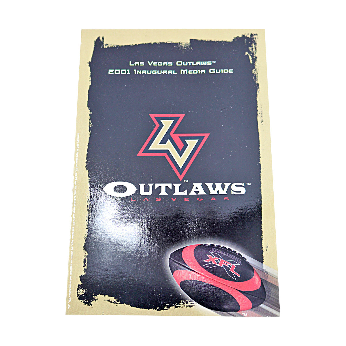 Set of 7 2001 Inaugural XFL Media Guides-Powers Sports Memorabilia