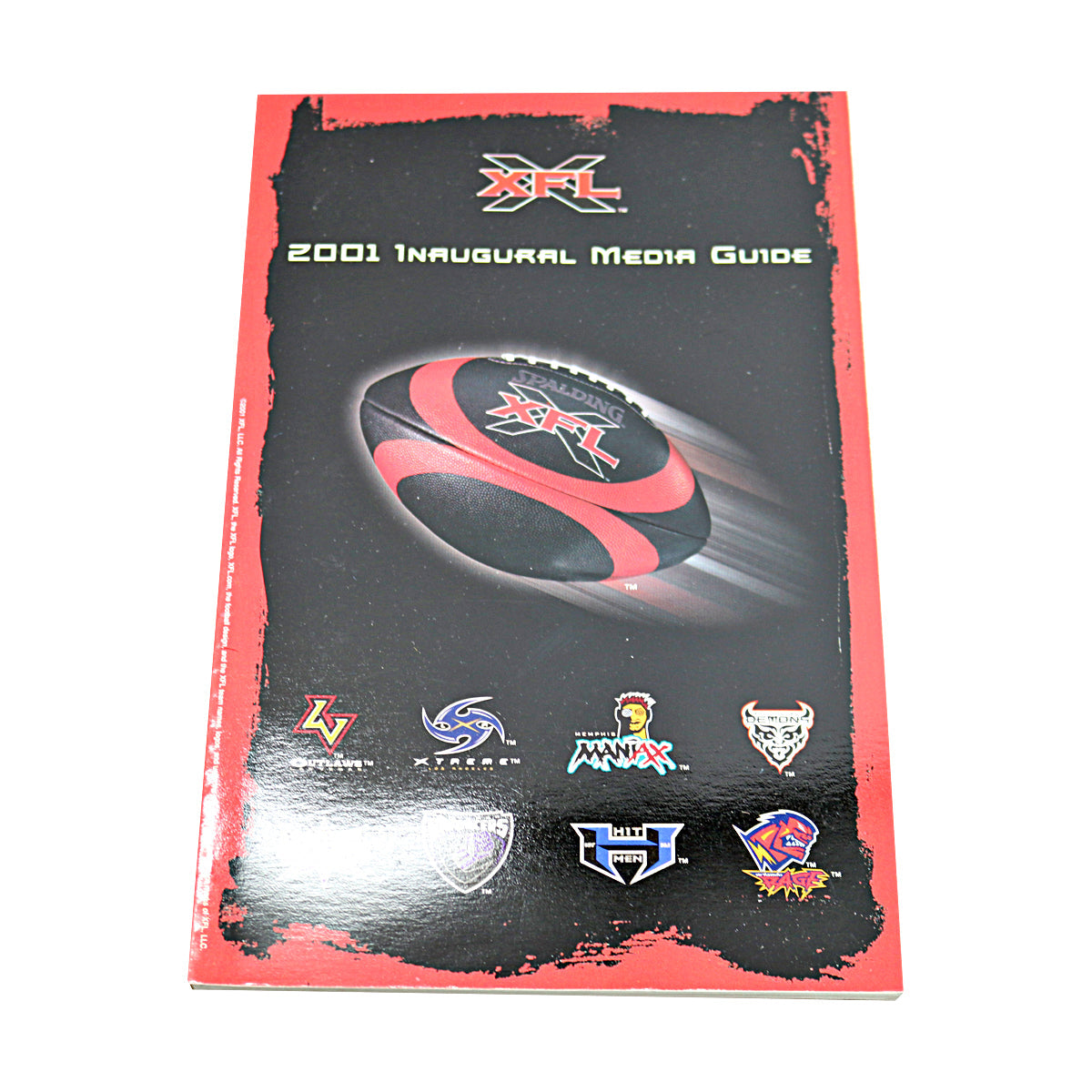 Set of 7 2001 Inaugural XFL Media Guides-Powers Sports Memorabilia