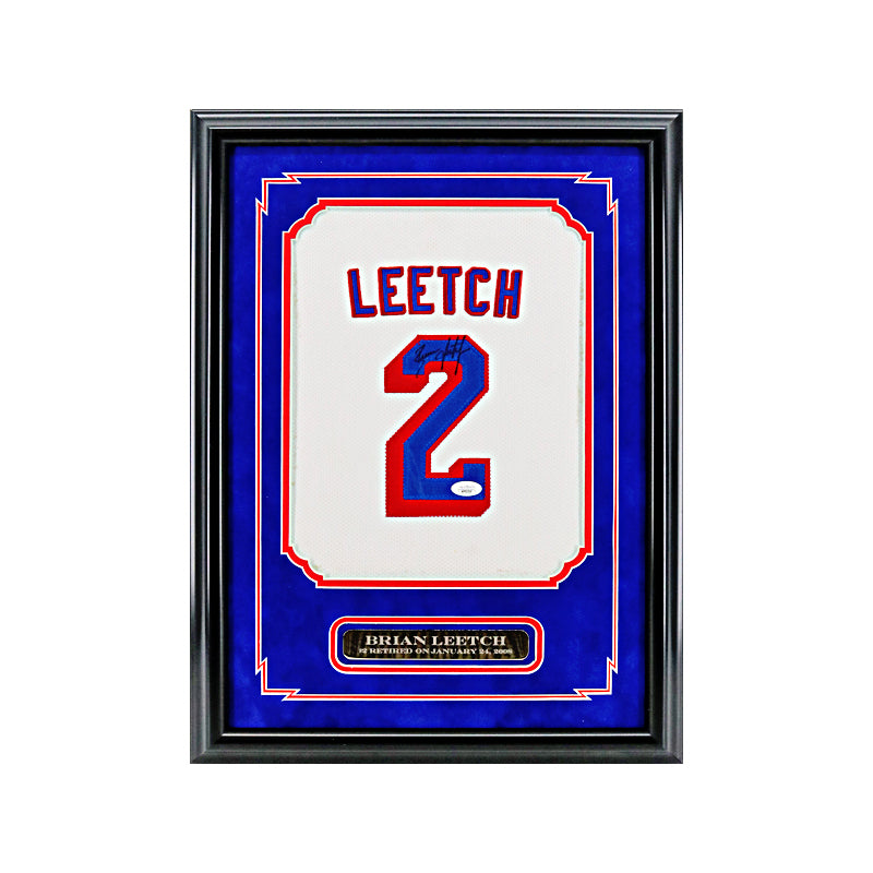 Brian Leetch New York Rangers Signed Jersey Number Framed Collage (JSA COA)-Powers Sports Memorabilia